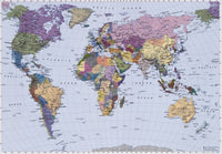 Komar World Map Papier Peint 270x188cm | Yourdecoration.fr