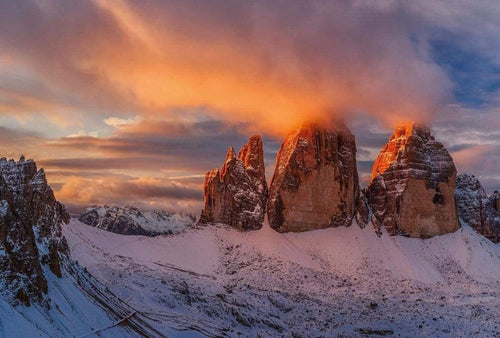 Wizard+Genius Mountain Peaks in Italy Papier Peint Intissé 384x260cm 8 bandes | Yourdecoration.fr