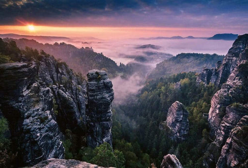 Wizard+Genius Sunrise on the Rocks Papier Peint Intissé 384x260cm 8 bandes | Yourdecoration.fr