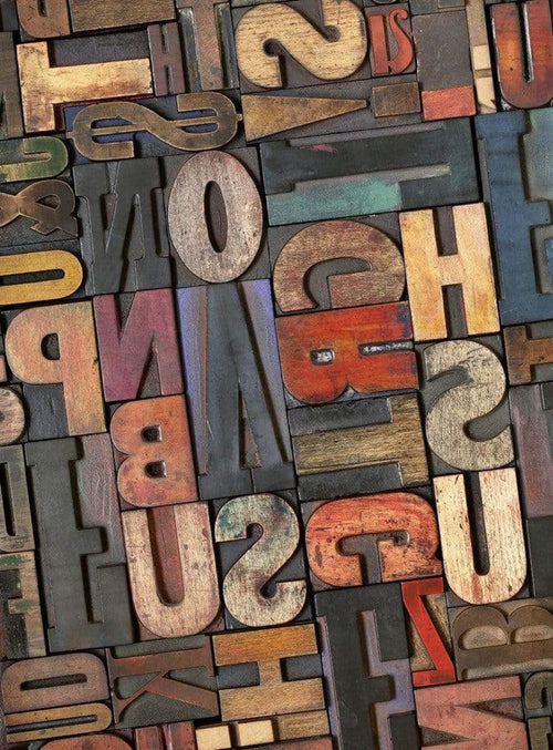 Wizard+Genius Vintage Letters Papier Peint Intissé 192x260cm 4 bandes | Yourdecoration.fr