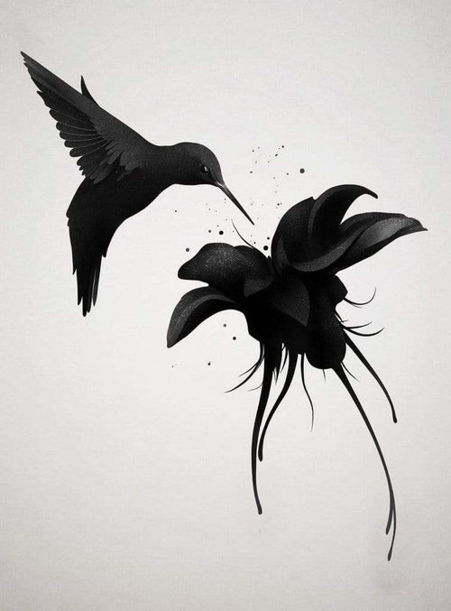 Wizard+Genius Hummingbird Papier Peint Intissé 192x260cm 4 bandes | Yourdecoration.fr