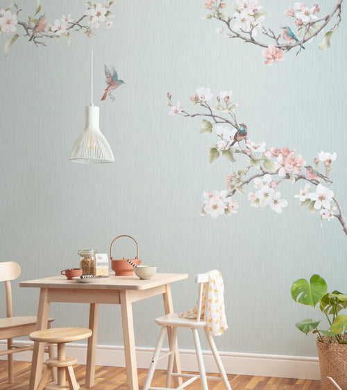 Komar Apple Bloom Intisse Papier Peint 250x250cm 5 bandes interieur | Yourdecoration.fr