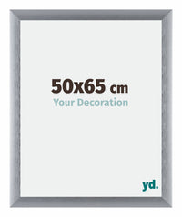 Tucson Aluminium Cadre Photo 50x65cm Argent Brossé De Face Mesure | Yourdecoration.fr