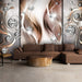 Papier Peint - Brown and Diamonds - Intissé