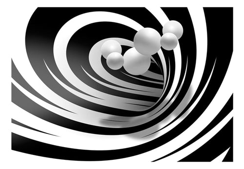 Papier Peint - Twisted in Black & White - Intissé