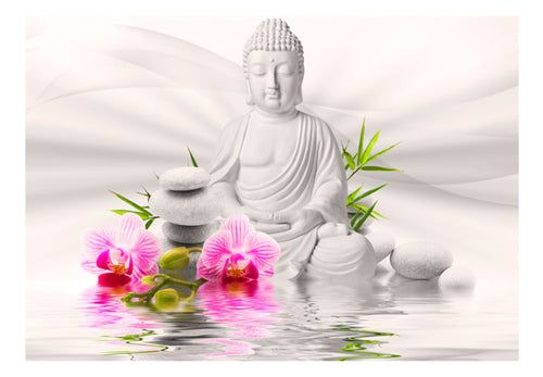 Papier Peint - Buddha and Orchids - Intissé