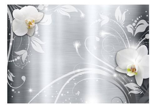 Papier Peint - Orchids on Steel - Intissé