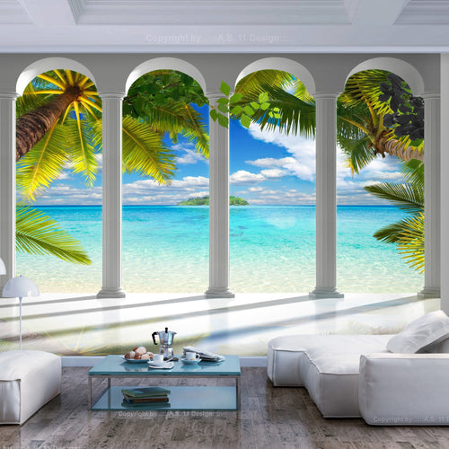 Papier Peint - Sea Behind Columns - Intissé