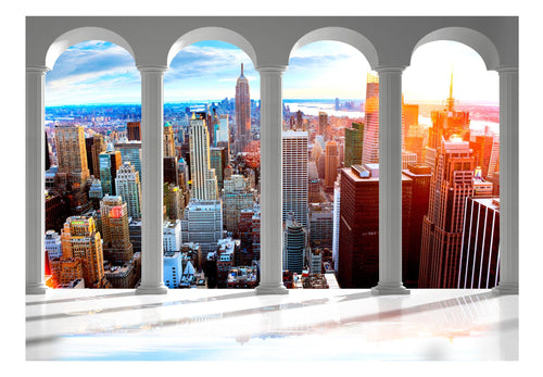 Papier Peint - Pillars and New York - Intissé