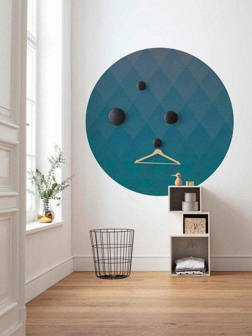 Komar Lucy with Diamonds Papier Peint 125x125cm Rond ambiance | Yourdecoration.fr