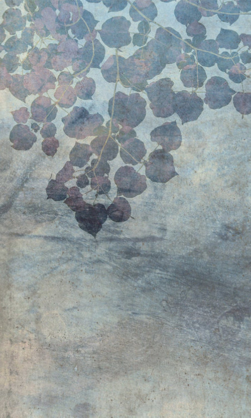 Dimex Blue Leaves Abstract Papier Peint 150x250cm 2 bandes | Yourdecoration.fr