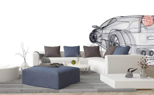 Dimex Car Model Light Papier Peint 225x250cm 3 bandes ambiance | Yourdecoration.fr