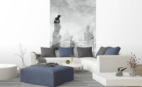 Dimex Charles Bridge Abstract II Papier Peint 150x250cm 2 bandes ambiance | Yourdecoration.fr