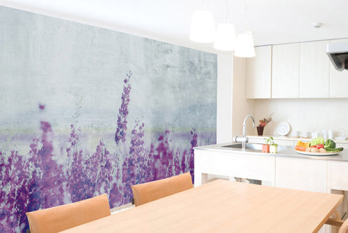 Dimex Lavender Abstract Papier Peint 375x250cm 5 bandes ambiance | Yourdecoration.fr