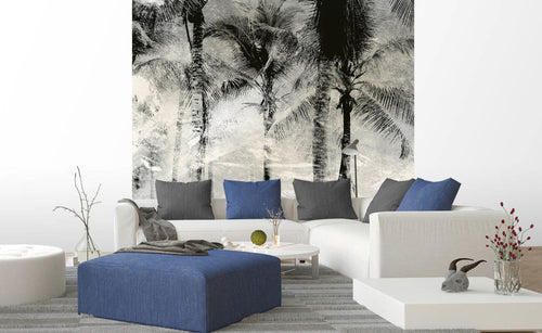 Dimex Palm Trees Abstract Papier Peint 225x250cm 3 bandes ambiance | Yourdecoration.fr