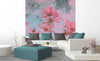 Dimex Pink Flower Abstract Papier Peint 225x250cm 3 bandes ambiance | Yourdecoration.fr