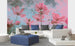 Dimex Pink Flower Abstract Papier Peint 375x250cm 5 bandes ambiance | Yourdecoration.fr