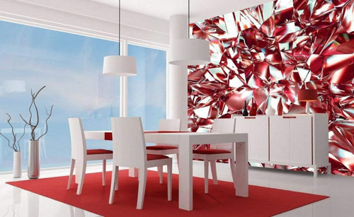Dimex Red Crystal Papier Peint 225x250cm 3 bandes ambiance | Yourdecoration.fr