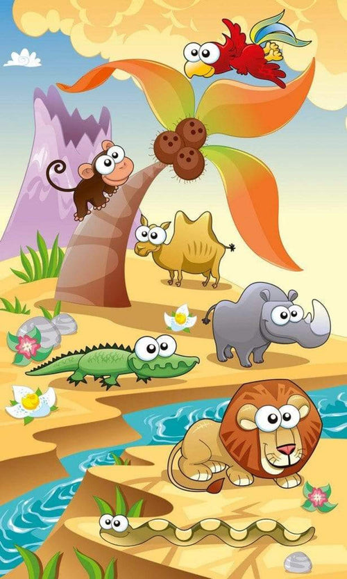 Dimex Savanna Animals Papier Peint 150x250cm 2 bandes | Yourdecoration.fr