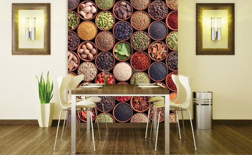 Dimex Spice Bowls Papier Peint 225x250cm 3 bandes ambiance | Yourdecoration.fr