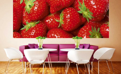 Dimex Strawberry Papier Peint 375x150cm 5 bandes ambiance | Yourdecoration.fr