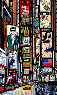 Dimex Times Square Papier Peint 150x250cm 2 bandes | Yourdecoration.fr