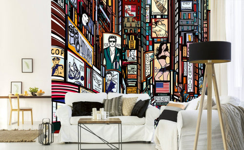 Dimex Times Square Papier Peint 375x250cm 5 bandes ambiance | Yourdecoration.fr