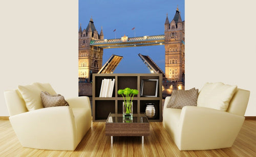 Dimex Tower Bridge Night Papier Peint 225x250cm 3 bandes ambiance | Yourdecoration.fr