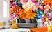 Dimex Vintage Flowers Papier Peint 375x250cm 5 bandes ambiance | Yourdecoration.fr