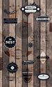 Dimex Vintage Labels Papier Peint 150x250cm 2 bandes | Yourdecoration.fr