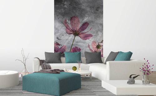 Dimex Violet Flower Abstract Papier Peint 150x250cm 2 bandes ambiance | Yourdecoration.fr