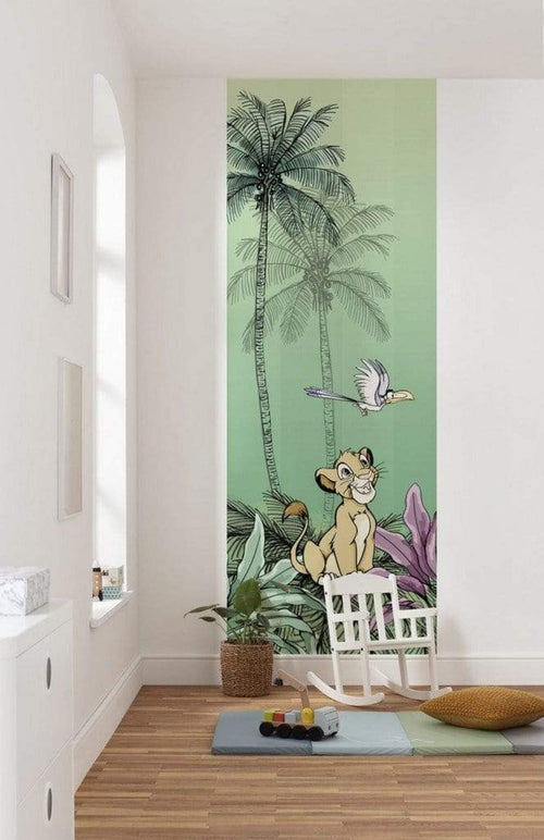 Komar Jungle Simba Papier Peint Intissé 100x280cm 2 bandes ambiance | Yourdecoration.fr