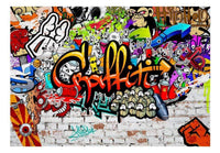 Papier Peint - Colorful Graffiti 250x175cm - Intissé