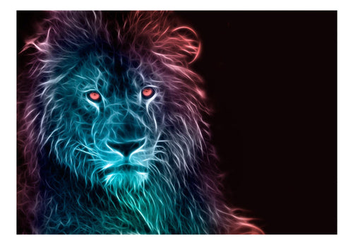 Papier Peint - Abstract Lion Rainbow - Intissé