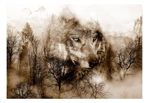 Papier Peint - Mountain Predator Brown - Intissé