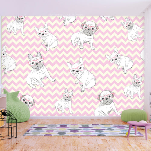 Papier Peint - Sweet Puppies - Intissé