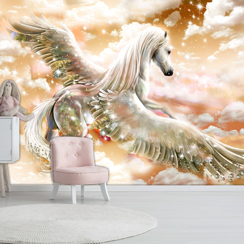 Papier Peint - Pegasus Orange - Intissé