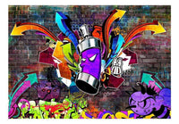 Papier Peint - Graffiti Colourful Attack 100x70cm - Intissé