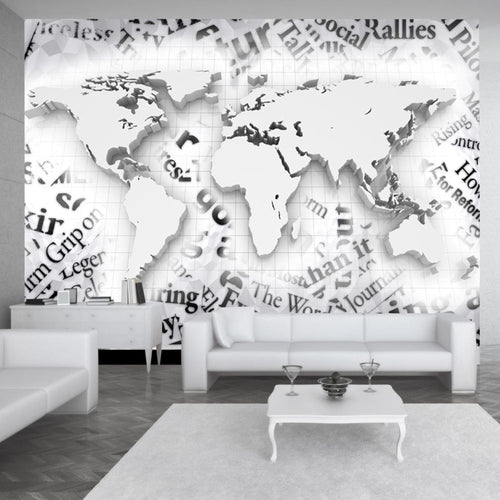 Papier Peint - The World of Newspapers - Intissé