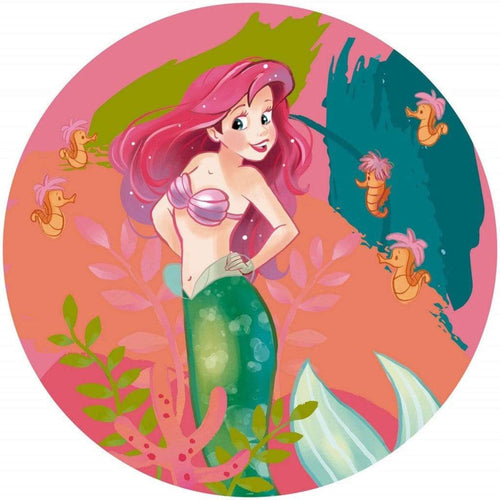 Komar Ariel Happy Coral Papier Peint Adhésif 125x125cm Rond | Yourdecoration.fr