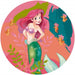 Komar Ariel Happy Coral Papier Peint Adhésif 125x125cm Rond | Yourdecoration.fr