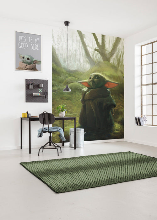 Komar Intisse Papier Peint Iadx4 018 Mandalorian Grogu Acrylic Interieur | Yourdecoration.fr