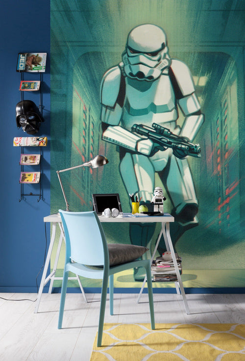Komar Intisse Papier Peint Iadx4 024 Mandalorian Stormtrooper Print Interieur | Yourdecoration.fr