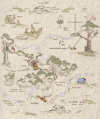 Komar Intisse Papier Peint Iadx4 042 Winnie The Pooh Map | Yourdecoration.fr