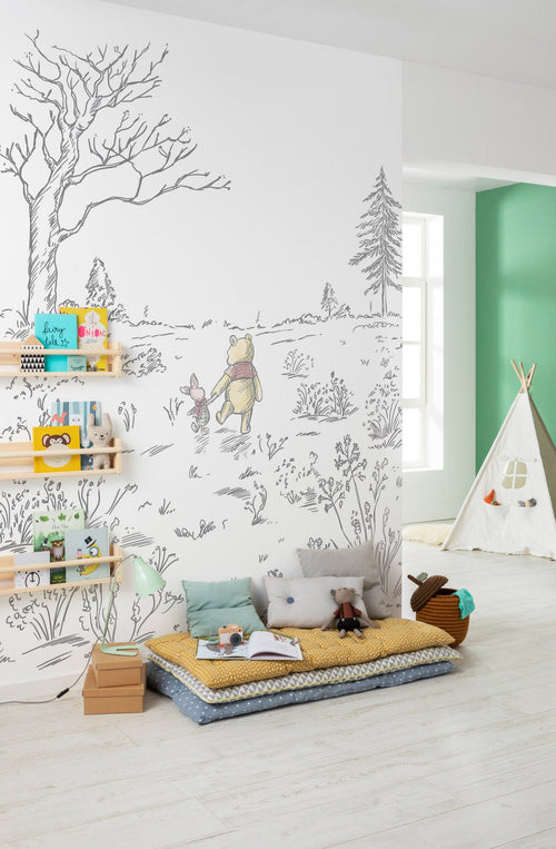 Komar Intisse Papier Peint Iadx4 043 Winnie Pooh Walk Interieur | Yourdecoration.fr
