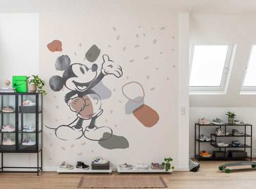 Komar Intisse Papier Peint Iadx5 045 Mickey Organic Shapes Interieur | Yourdecoration.fr