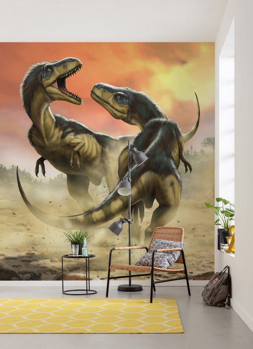 Komar Intisse Papier Peint Iangx5 006 Albertosauruses Fight Interieur | Yourdecoration.fr