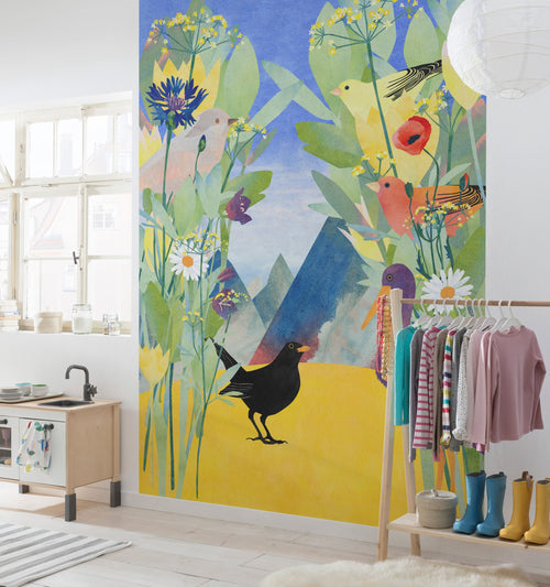 Komar Intisse Papier Peint Iax4 0001 Twittering Interieur | Yourdecoration.fr