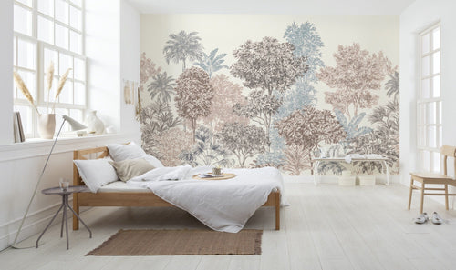 Komar Intisse Papier Peint Inx8 024 Painted Trees Interieur | Yourdecoration.fr