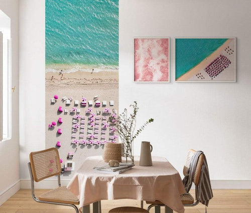 Komar Pink Umbrella Papier Peint Intissé 100x250cm 1 bande ambiance | Yourdecoration.fr